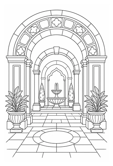 Arched Window Mosaic coloring page