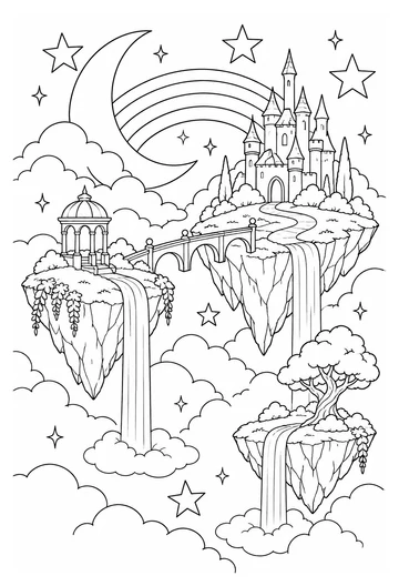 Cloud Dreamscape coloring page