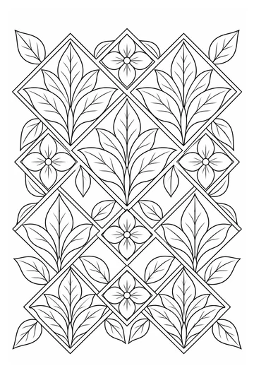 Diamond Quilt Garden coloring page