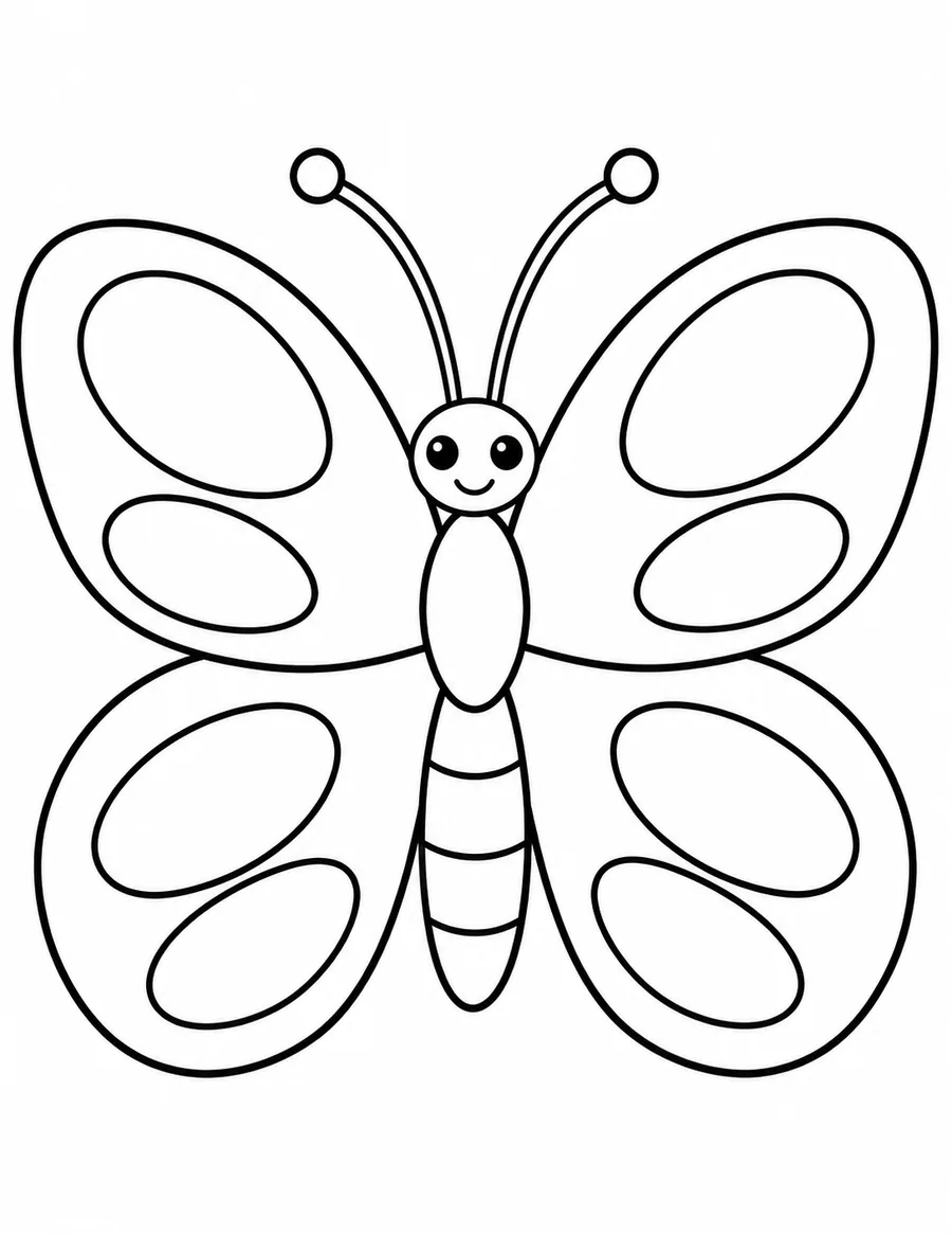 Big Shape Butterfly coloring page