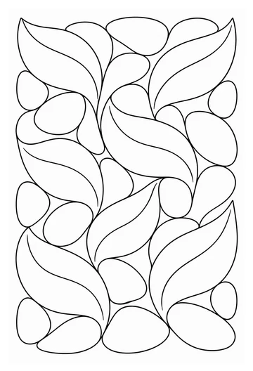 Flowing Leaf Tiles coloring page