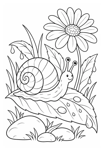 Snail after the Rain coloring page