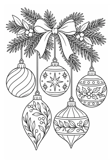 Holiday Ornament Collection coloring page