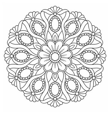 Lace Ribbon Mandala coloring page