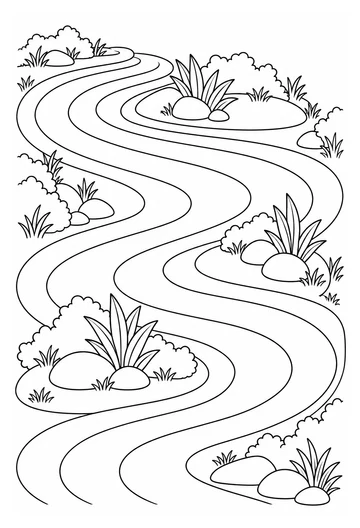 Ribbon River coloring page